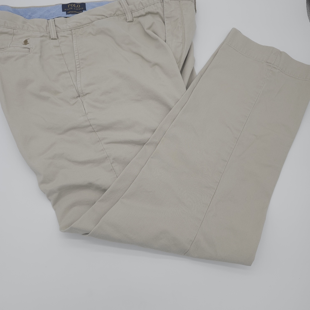 Polo Ralph Lauren Mens Chino Pants 38X30 Beige Casual Stretch Fit